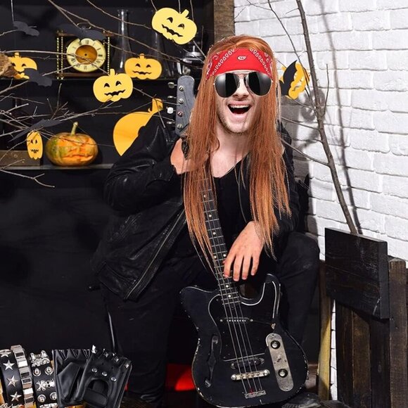 90s Punk Accessories 7PCS Cosplay Set for Men Women Halloween Party